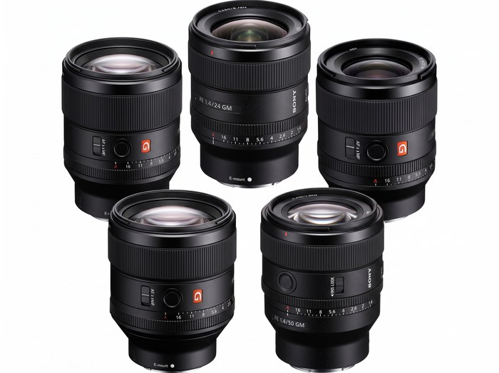 Sony FE G Master Prime Lens Kit: 24mm, 35mm, 50mm, 85mm, 135mm